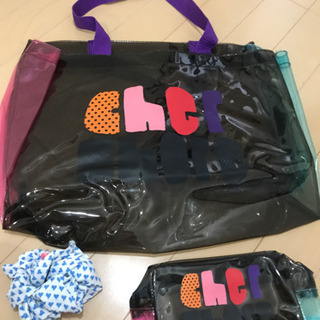 cher ビニールバッグ　ビニールポーチ　シュシュ