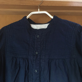 【必要事項掲載の方のみに返信】紺色ワンピース　Mサイズの画像