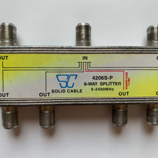 中古 SOLID CABLE アンテナ分配器 6分岐 4206S-P