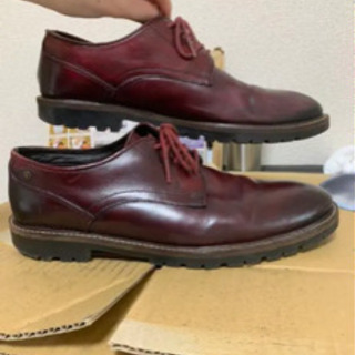 革靴、ビジネスシューズ、ヴァーガンディー、美品