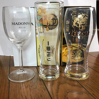 【決定しました】[新品] ビールグラス、ワイングラス、景品計３個の画像