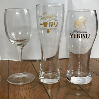 【決定しました】[新品] ビールグラス、ワイングラス、景品計３個の画像