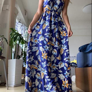 NY買付品。美品。ロングサマードレス。2000円。の画像