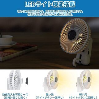 【新品・未使用】3WAY 携帯扇風機の画像
