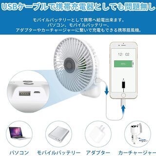 【新品・未使用】3WAY 携帯扇風機の画像