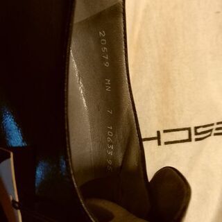 イタリア　MORESCHIモレスキーローファー黒　中古未使用品　サイズ7の画像