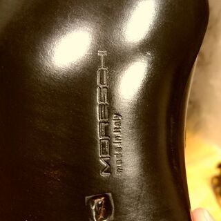 イタリア　MORESCHIモレスキーローファー黒　中古未使用品　サイズ7の画像