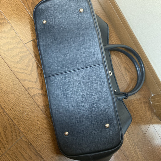 ビームス　濃紺　本革トートバッグ