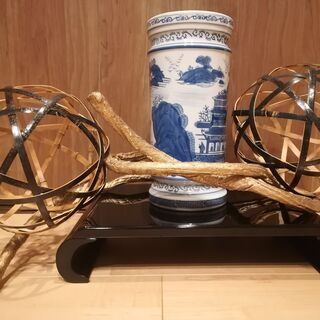 ■とっても素敵っ!!■花台■木のオブジェ■竹のオブジェ ２個■４...