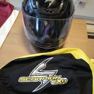 【中古】バイク用フルフェイスヘルメット　黒　