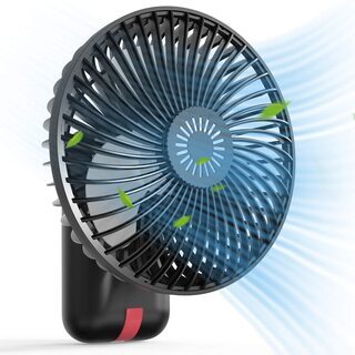 【新品・未使用】LED付き携帯扇風機（ブラック）