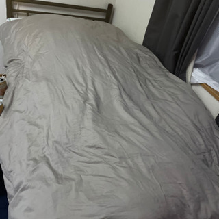 綺麗なコイルマットレス付　収納　シングルベッド