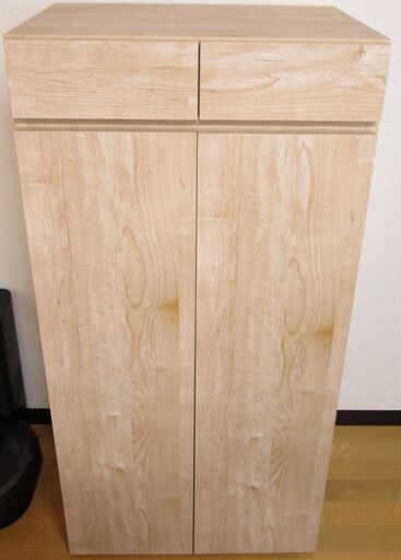 天然木調　掃除機もしまえる本棚　幅60本体高さ120cm