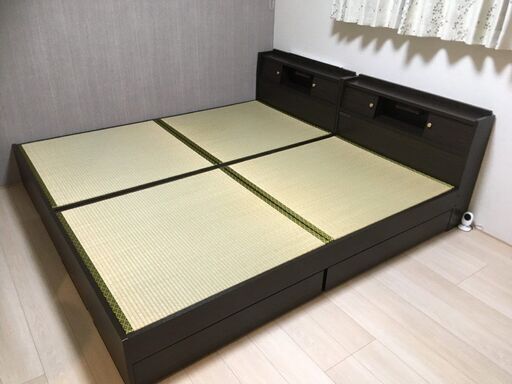 棚・照明・引出付き 畳ベッド（シングル）2個セット A151-56-S