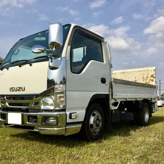 車検付 H27 いすゞ エルフ 2t 平ボディ 10尺 極東開発...