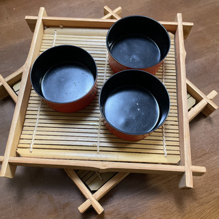 中古 蕎麦 冷麺 盛り皿2個 & 薬味入れ 3個 セット