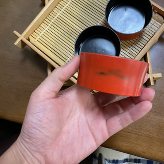 中古 蕎麦 冷麺 盛り皿2個 & 薬味入れ 3個 セットの画像