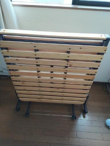 折りたたみシングルベッド マットレス付き
