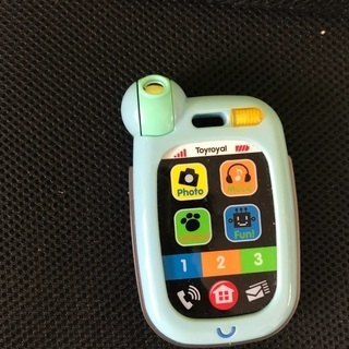 赤ちゃん用の携帯　おもちゃ　水色　音鳴ります！の画像