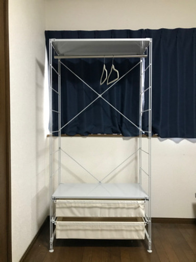 無印良品　スチールユニットシェルフ　ワードローブセット