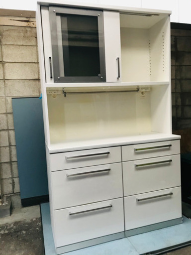 取引場所　南観音　K 2105-321 食器棚　上下分割可　ホワイト