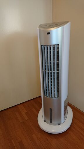 ★値下げしました★山善 冷風扇（FCR-G402）風量3段階調節 水タンク着脱式 タイマー機能 キャスター リモコン付 ホワイトシルバー