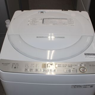 【美品】SHARP 洗濯機 ES-GE6C-W （19年製） 美品！ SHARP シャープ 洗濯機(ES-GE6C) 19年製 6㎏☆特別価格