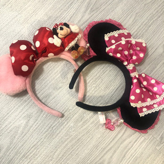 ディズニー　ミニーちゃん　カチューシャセット