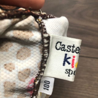 美品　女の子　水着　100 スイムウェア　キリン柄　カステルバジャックの画像