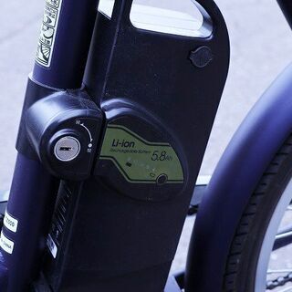 【苫小牧バナナ】美品 KAIHOU/カイホウジャパン SUISUI Sunny 20型 電動アシスト自転車 無変速 BM-TZ500 ダークネイビー タイヤイボ付き♪の画像