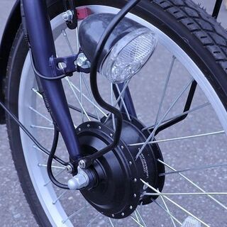 【苫小牧バナナ】美品 KAIHOU/カイホウジャパン SUISUI Sunny 20型 電動アシスト自転車 無変速 BM-TZ500 ダークネイビー タイヤイボ付き♪の画像