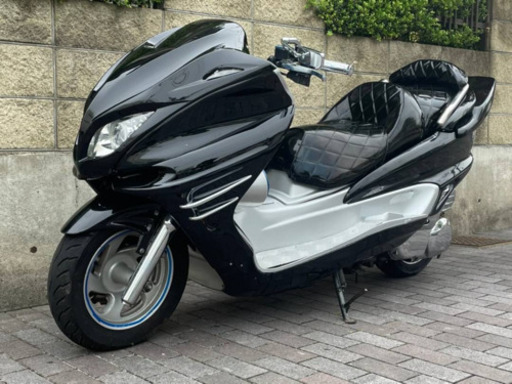 ブラック×シルバー‼︎【YAMAHA マジェスティ】スピーカー４発‼︎LED付き‼︎