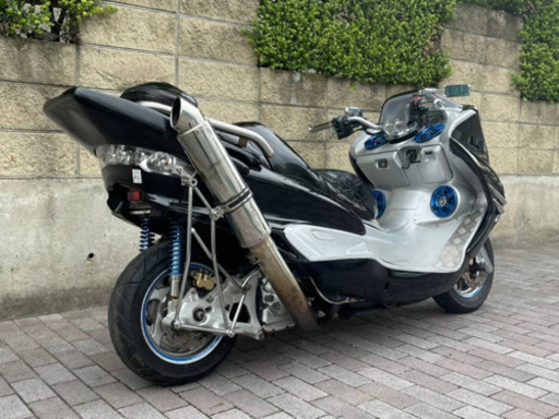 ブラック×シルバー‼︎【YAMAHA マジェスティ】スピーカー４発‼︎LED付き‼︎