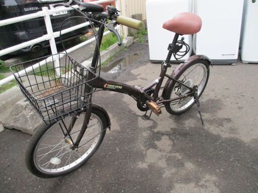 ド新品！落ち着いたブラウンメタリック 20インチ6段変速 折り畳み自転車！