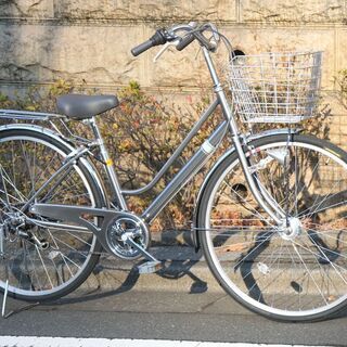 ◎美品シティサイクル＜シルバー27インチ＞