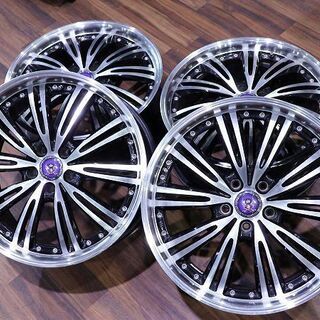 【苫小牧バナナ】良品 共豊 STEINER WX5 シュタイナー アルミホイール4本 19×8.0J 114.3/5H/+45 ブラックポリッシュ アルファードなどに♪