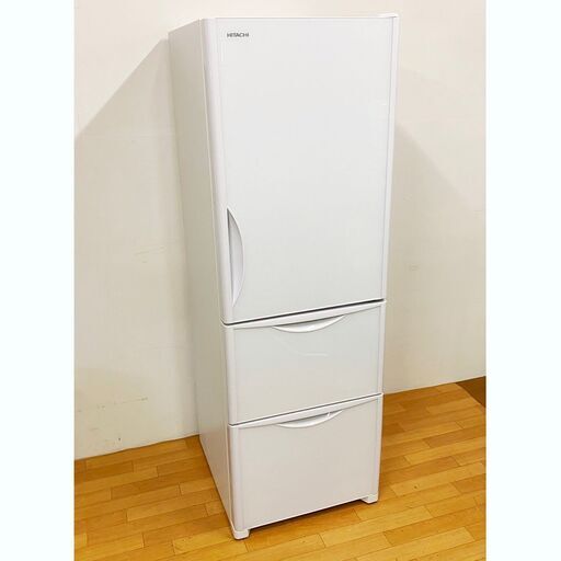 7/11✨美品✨ 2019年製 日立 375L 3ドア冷蔵庫 自動製氷付き R-S38JV