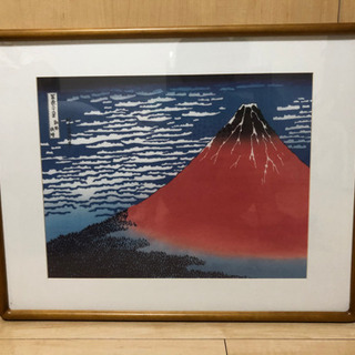 富士山の絵 額付き