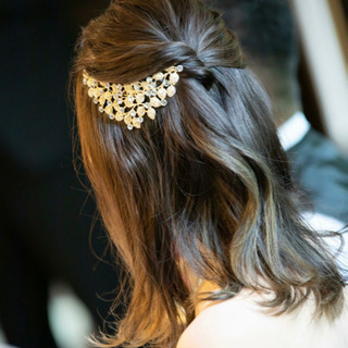 【早い者勝ち！】高級感◎weddingゴールドヘアアクセ