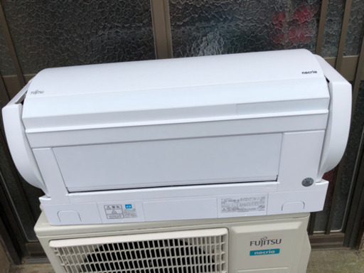 2020年製 8-12畳用 無線LAN 故障保証10年有りタッチリモコン 展示会使用のみ 富士通 ハイグレード AS-XW28K-W 加湿機能搭載