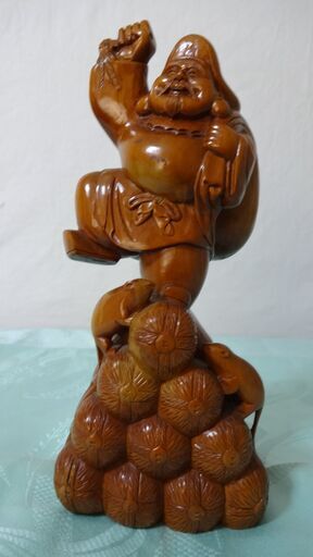 ★ 七福神 稀少レア 一刀彫 大黒天 十俵 開運 縁起物 ★