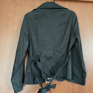 新品）SCOOP 伊勢丹　ISETAN ブラック　ジャケット　綿　レディース　ストレッチ素材の画像