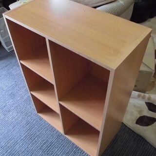 JM11295)本棚 ライトブラウン W60.0cm X H87.2cm X D29.0cm 中古品【取りに来られる方限定】の画像