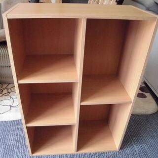 JM11295)本棚 ライトブラウン W60.0cm X H87.2cm X D29.0cm 中古品【取りに来られる方限定】の画像