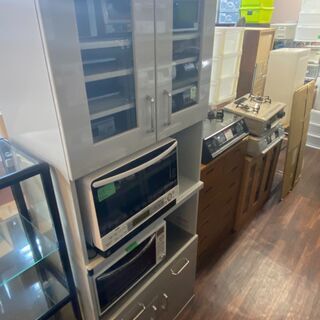 食器棚 ★多収納 ★多機能  シルバー