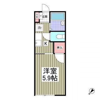 💖初期費用0円対応💖千葉都市モノレール「千城台」駅徒歩20分🌟1Ｋ🎵管理番号「85099」 - 千葉市