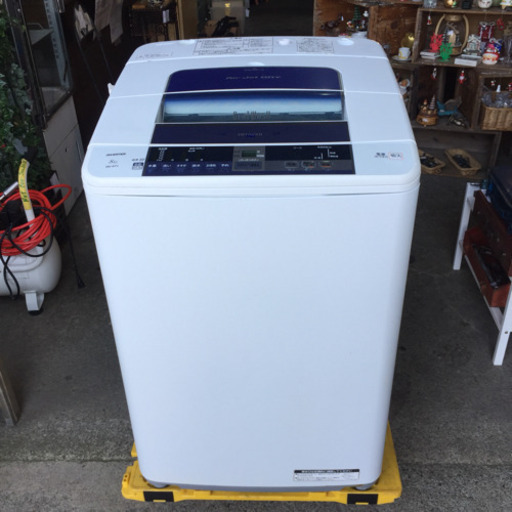 ★格安★ 日立 HITACHI ビートウォッシュ 8kg 簡易乾燥機能付 全自動洗濯機 2014年製 BW-8TV ナイアガラビート洗浄