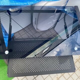 お得！【ニトリ】ガラスPCデスク 6230038 DBR ダーク...