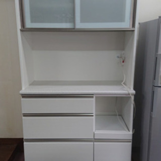 食器棚　キッチン収納　2分割　ホワイトです^ ^