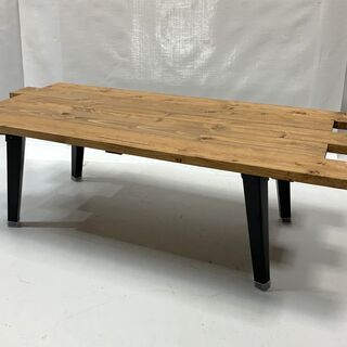 ビンテージ風 木製 折りたたみ テーブル 幅約955×奥行約45...